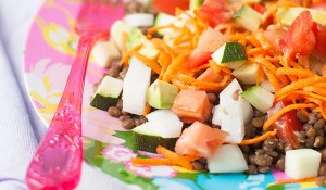Ensalada de lentejas con vinagretade mostaza