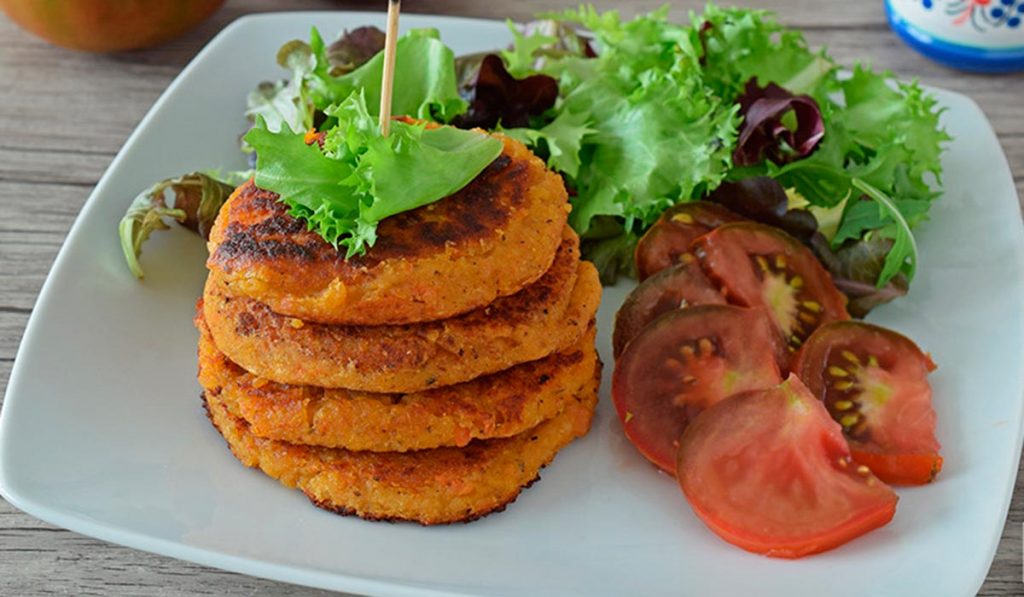 Medallones veganos de lentejas pardinas