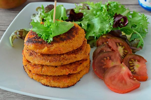 Medallones veganos de lentejas pardinas